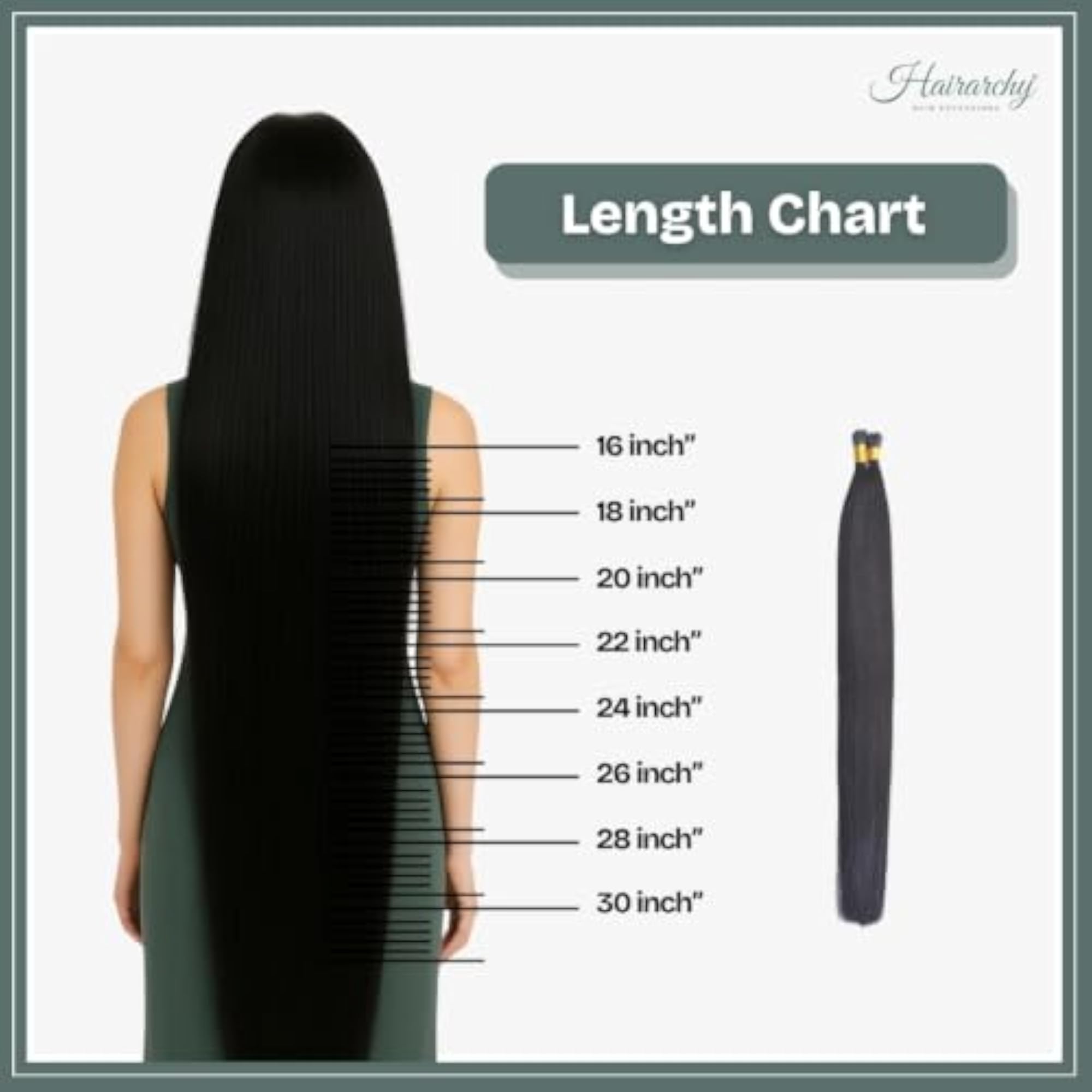 Hairarchy Nano Tip Real Human Hair Extension, 16 Inch Chocolate Brown